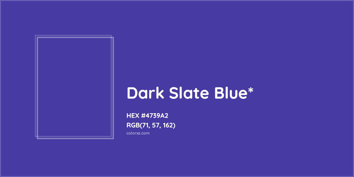 HEX #4739A2 Color Name, Color Code, Palettes, Similar Paints, Images