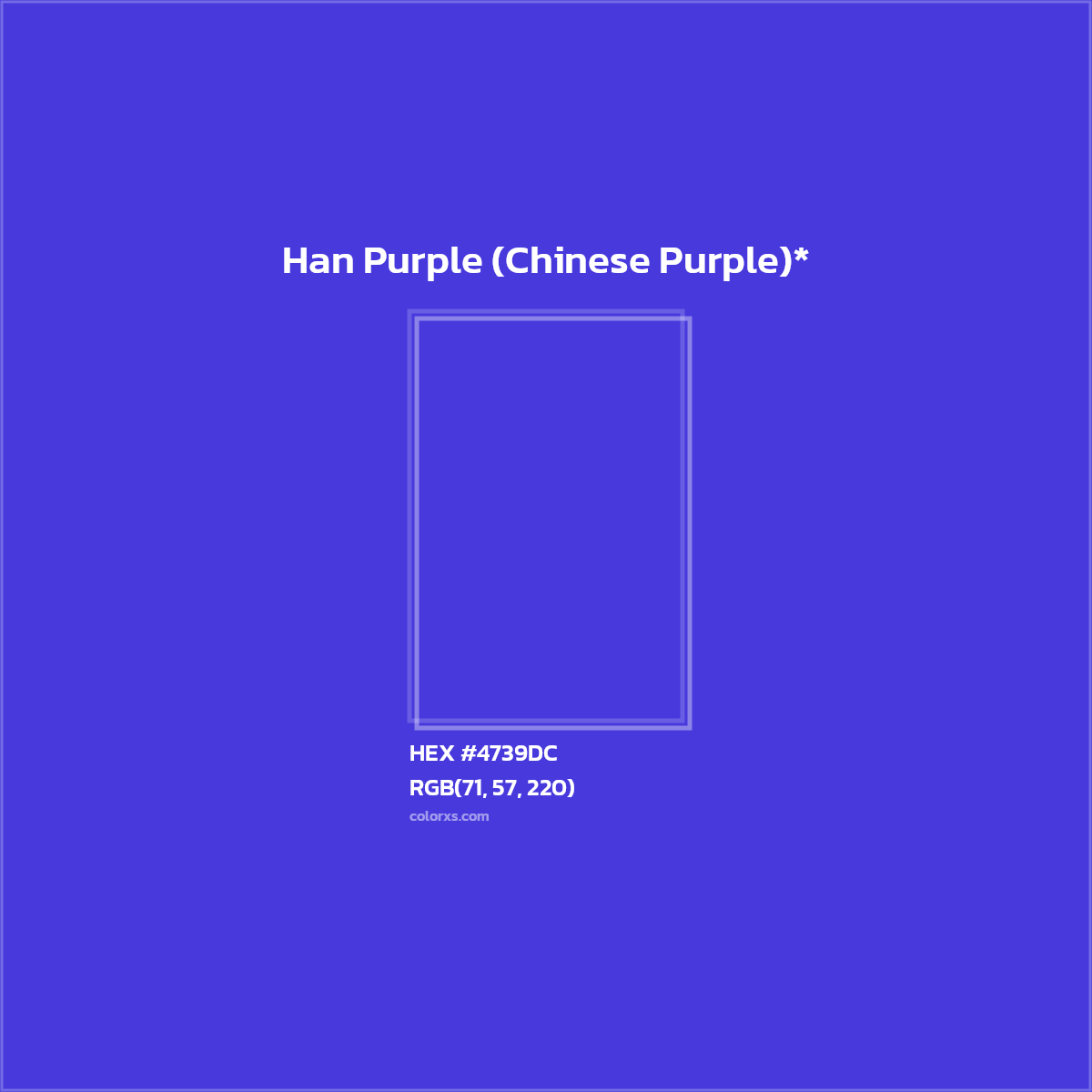 HEX #4739DC Color Name, Color Code, Palettes, Similar Paints, Images