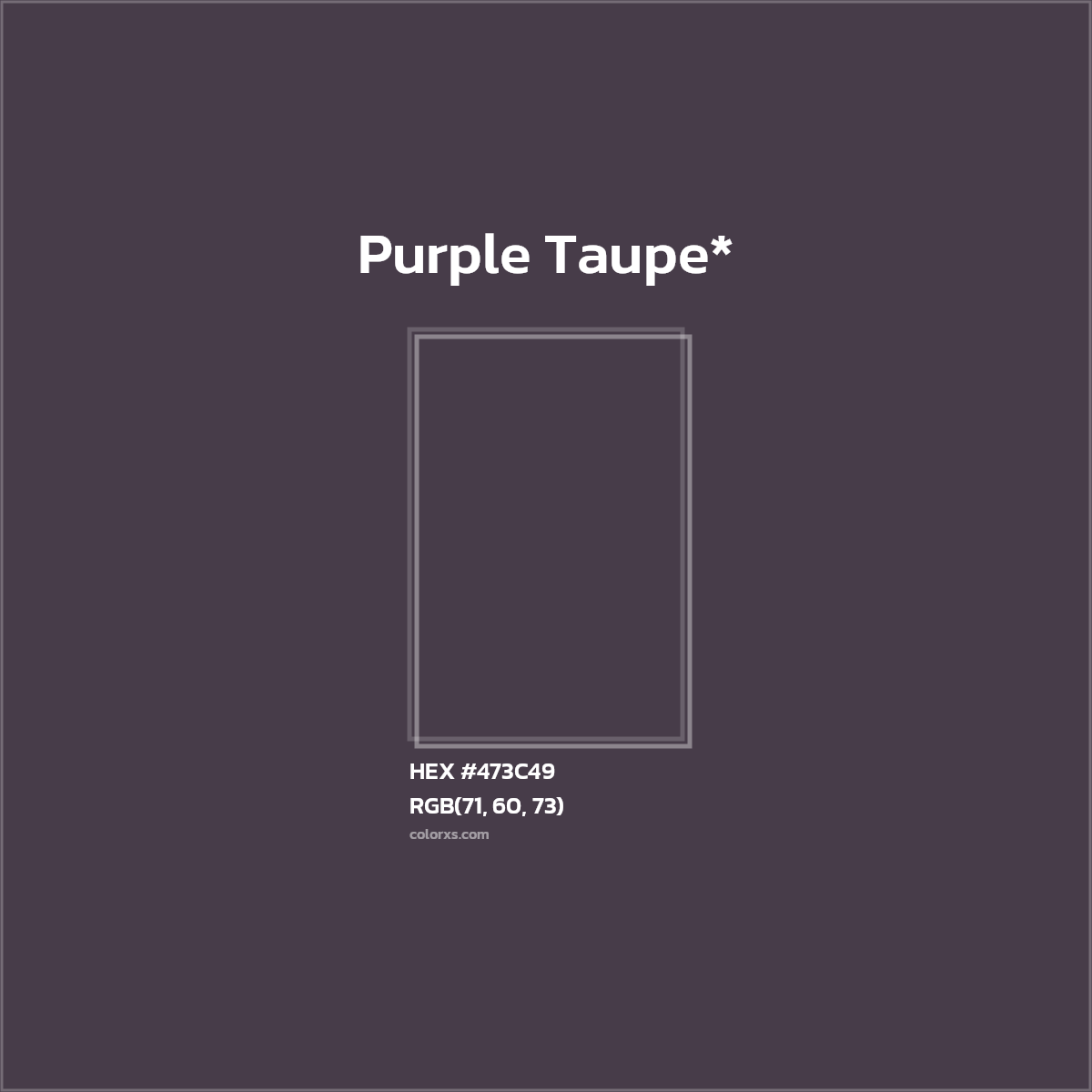 HEX #473C49 Color Name, Color Code, Palettes, Similar Paints, Images