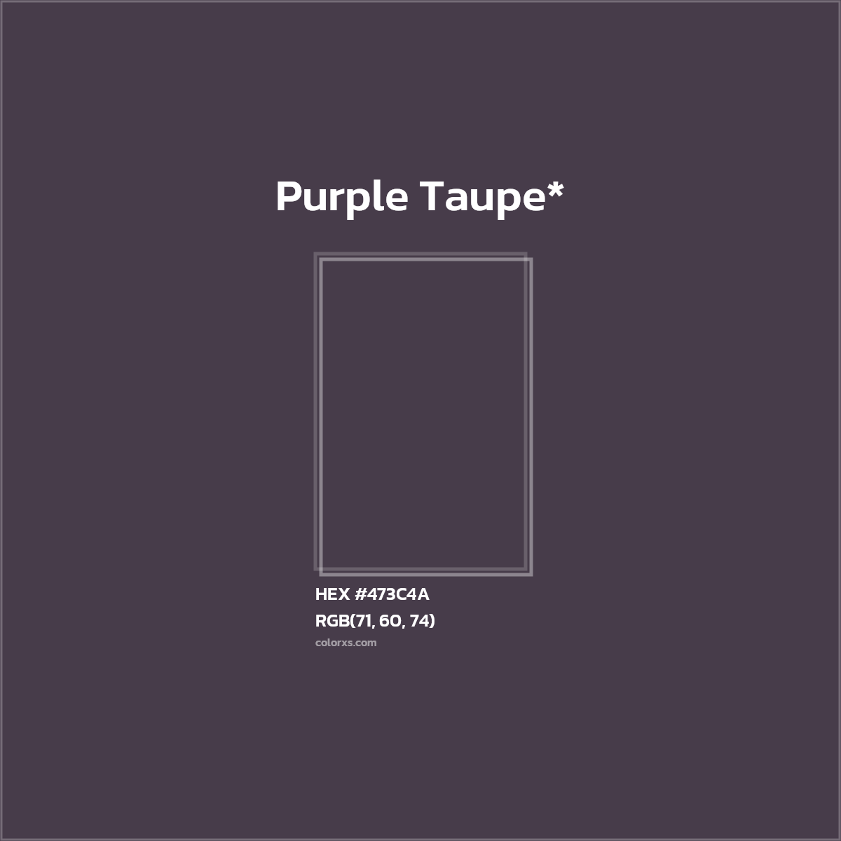 HEX #473C4A Color Name, Color Code, Palettes, Similar Paints, Images