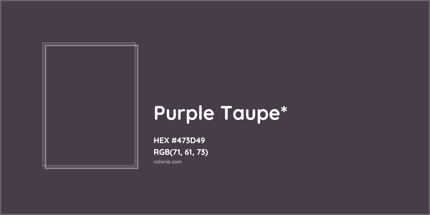 HEX #473D49 Color Name, Color Code, Palettes, Similar Paints, Images