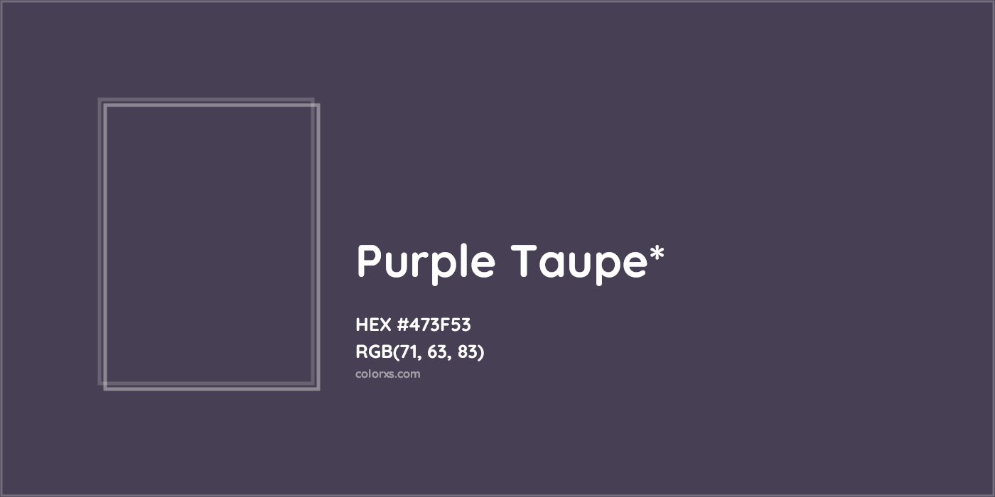 HEX #473F53 Color Name, Color Code, Palettes, Similar Paints, Images