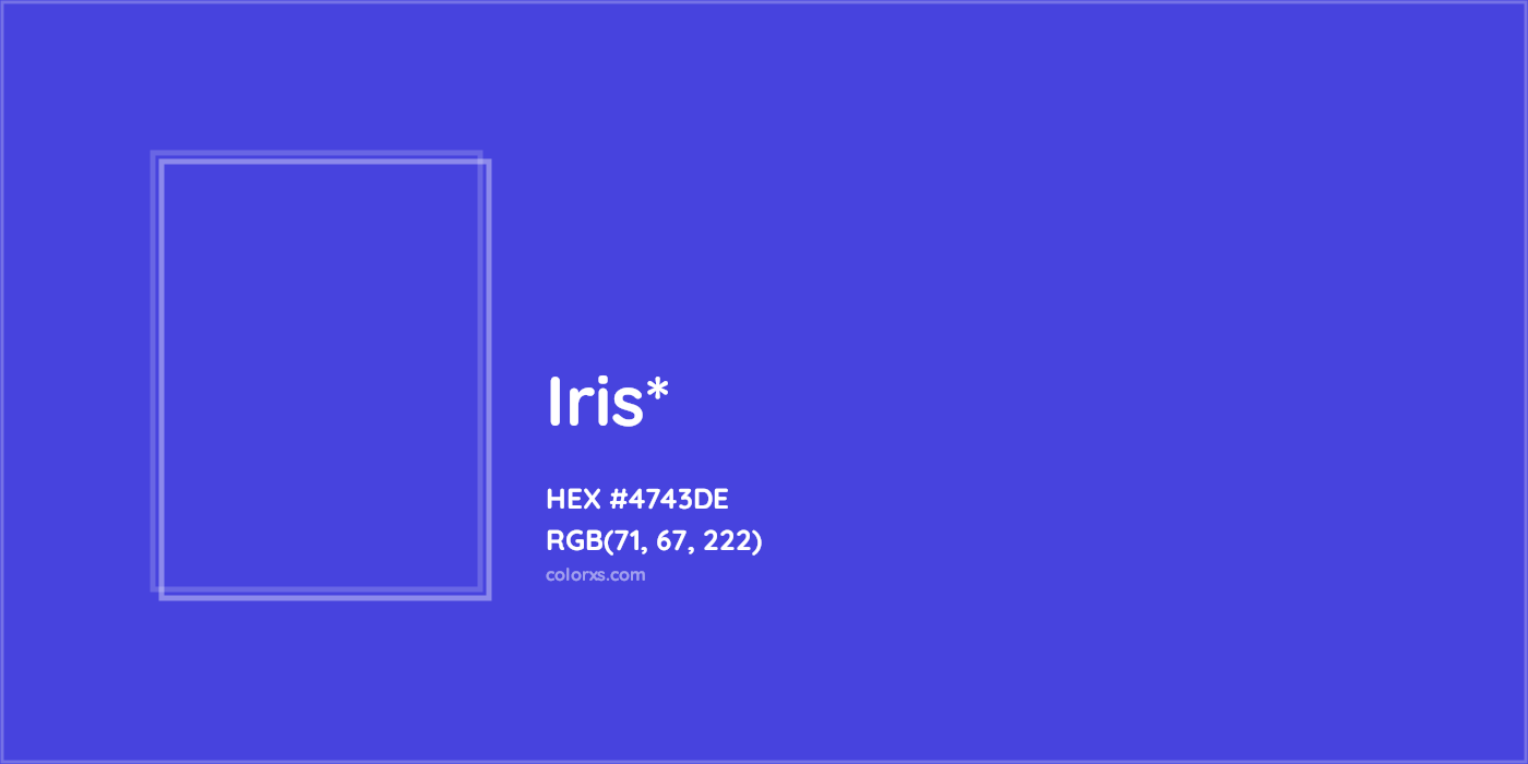 HEX #4743DE Color Name, Color Code, Palettes, Similar Paints, Images