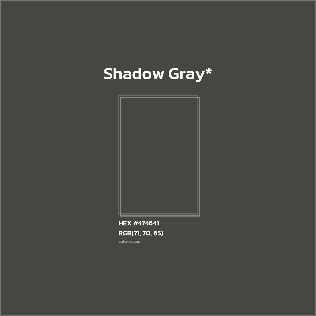HEX #474641 Color Name, Color Code, Palettes, Similar Paints, Images