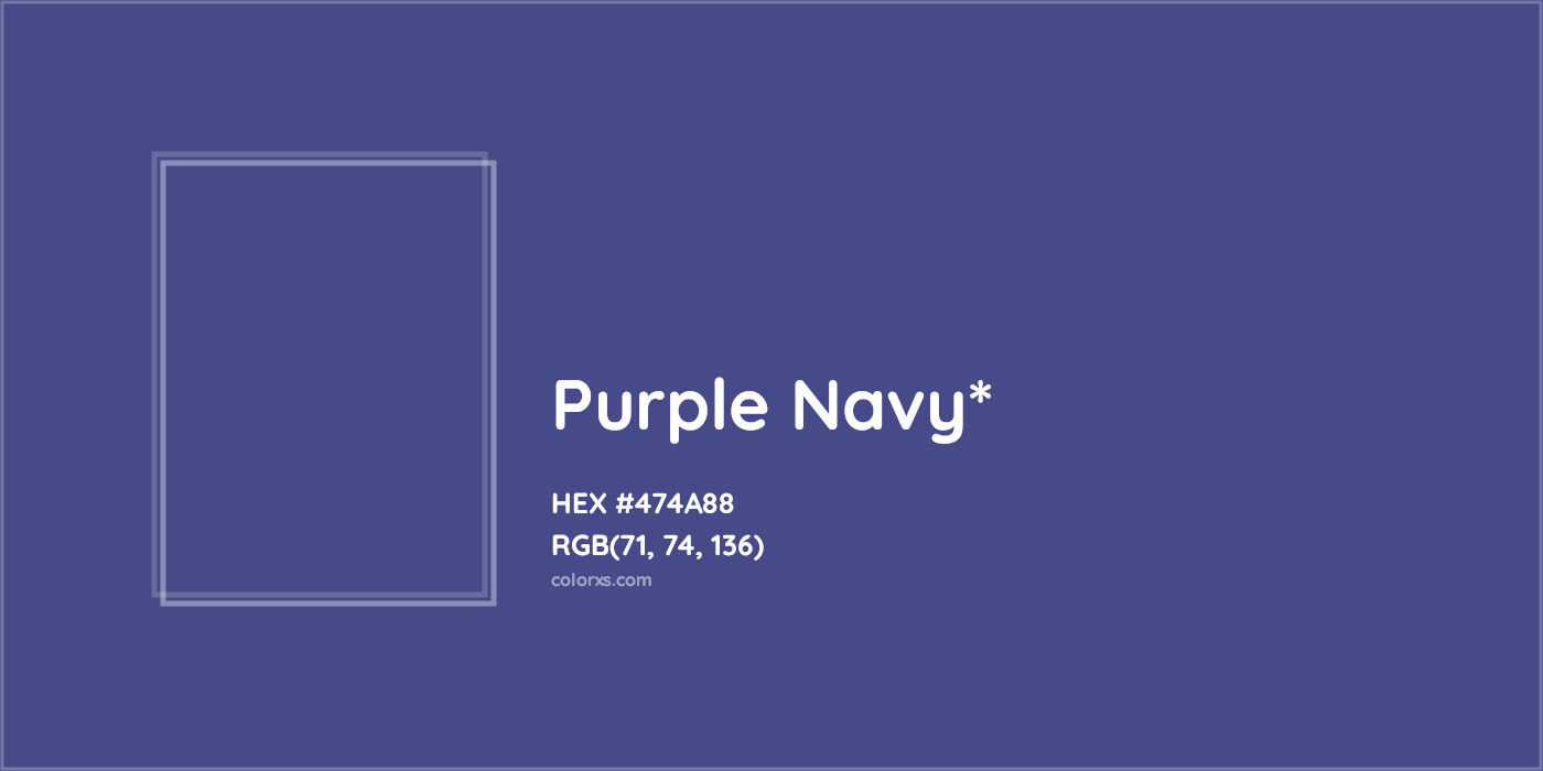 HEX #474A88 Color Name, Color Code, Palettes, Similar Paints, Images