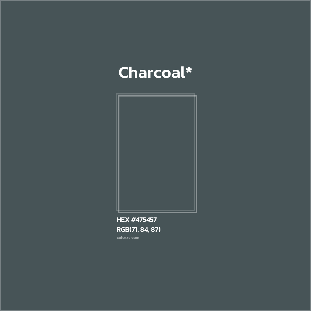 HEX #475457 Color Name, Color Code, Palettes, Similar Paints, Images
