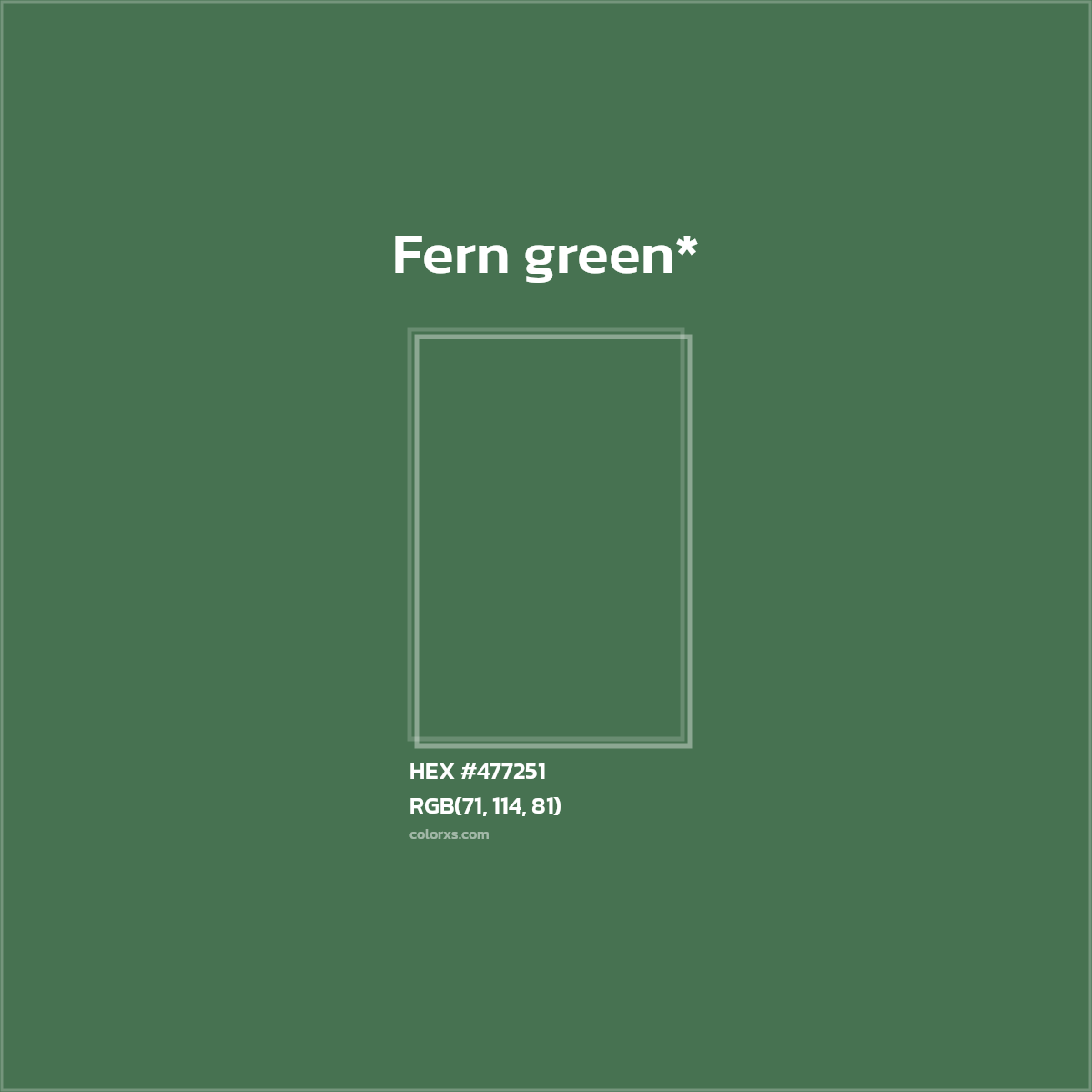 HEX #477251 Color Name, Color Code, Palettes, Similar Paints, Images