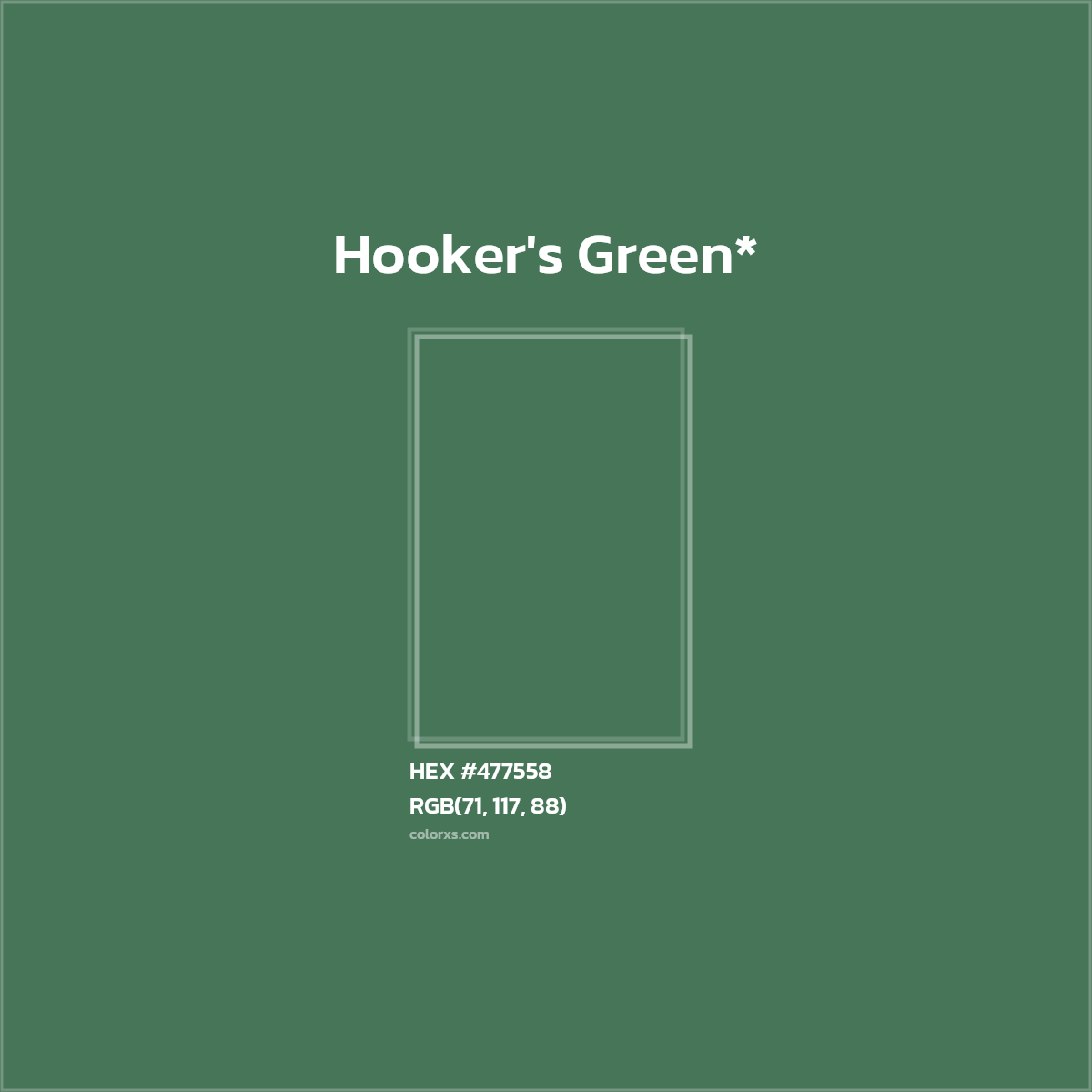 HEX #477558 Color Name, Color Code, Palettes, Similar Paints, Images