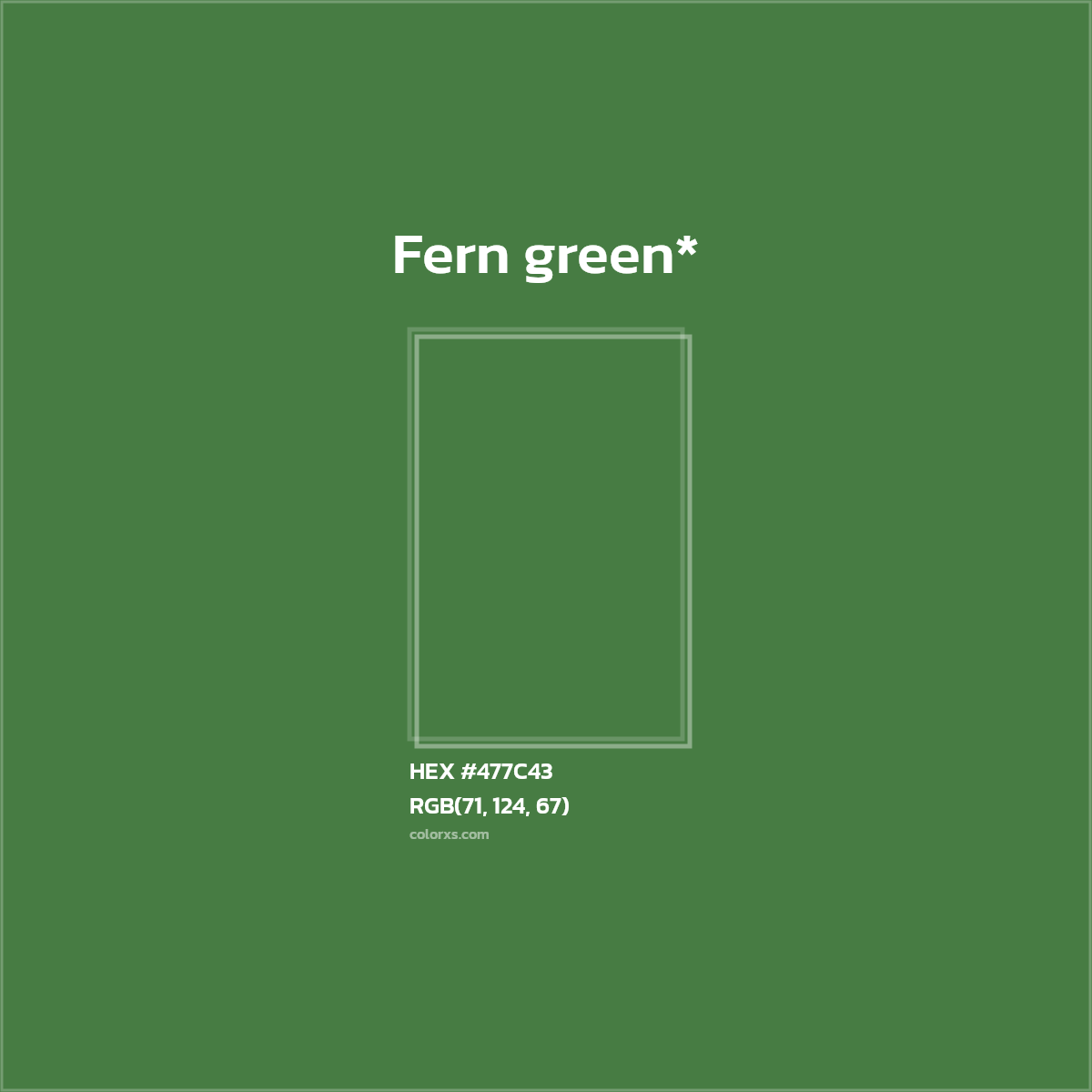 HEX #477C43 Color Name, Color Code, Palettes, Similar Paints, Images