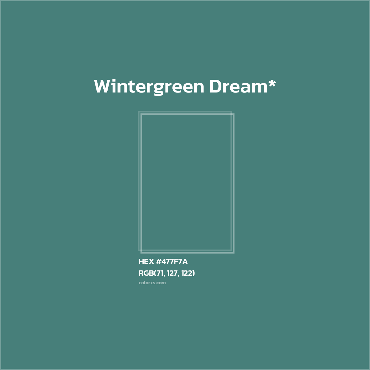 HEX #477F7A Color Name, Color Code, Palettes, Similar Paints, Images