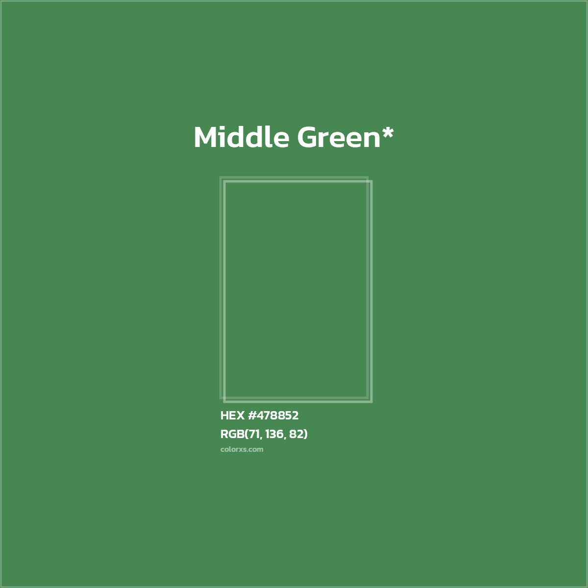 HEX #478852 Color Name, Color Code, Palettes, Similar Paints, Images