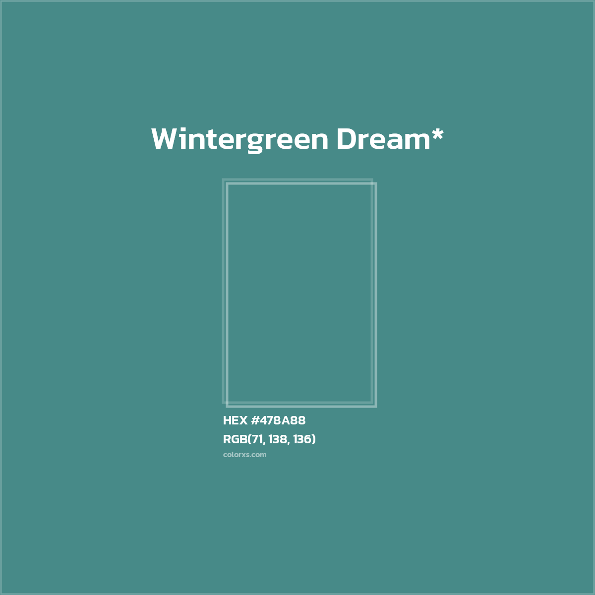 HEX #478A88 Color Name, Color Code, Palettes, Similar Paints, Images