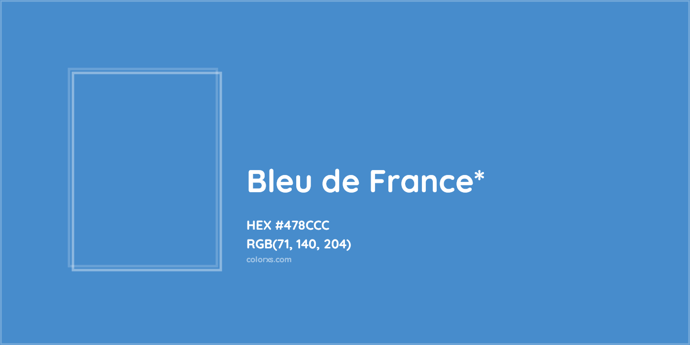 HEX #478CCC Color Name, Color Code, Palettes, Similar Paints, Images