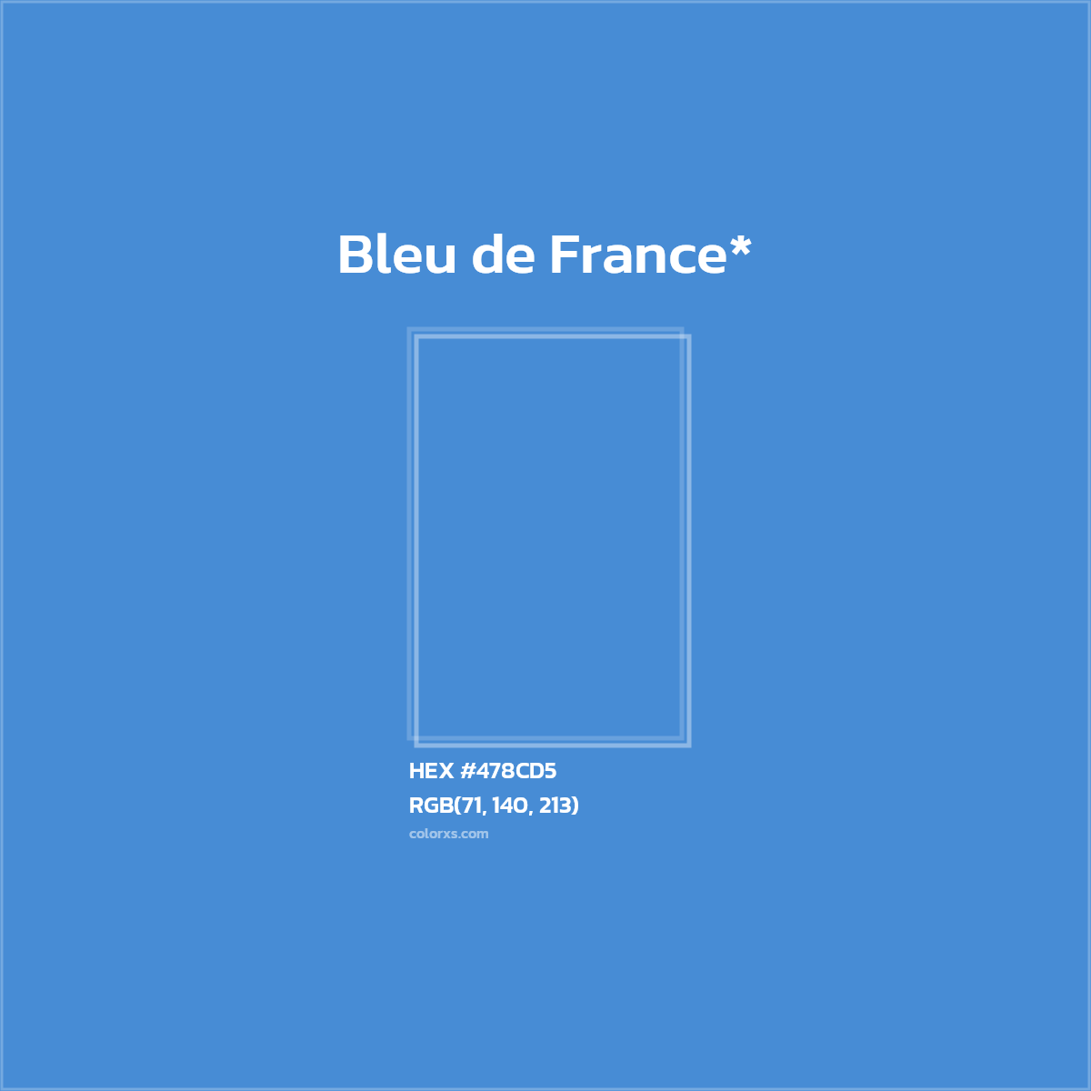 HEX #478CD5 Color Name, Color Code, Palettes, Similar Paints, Images
