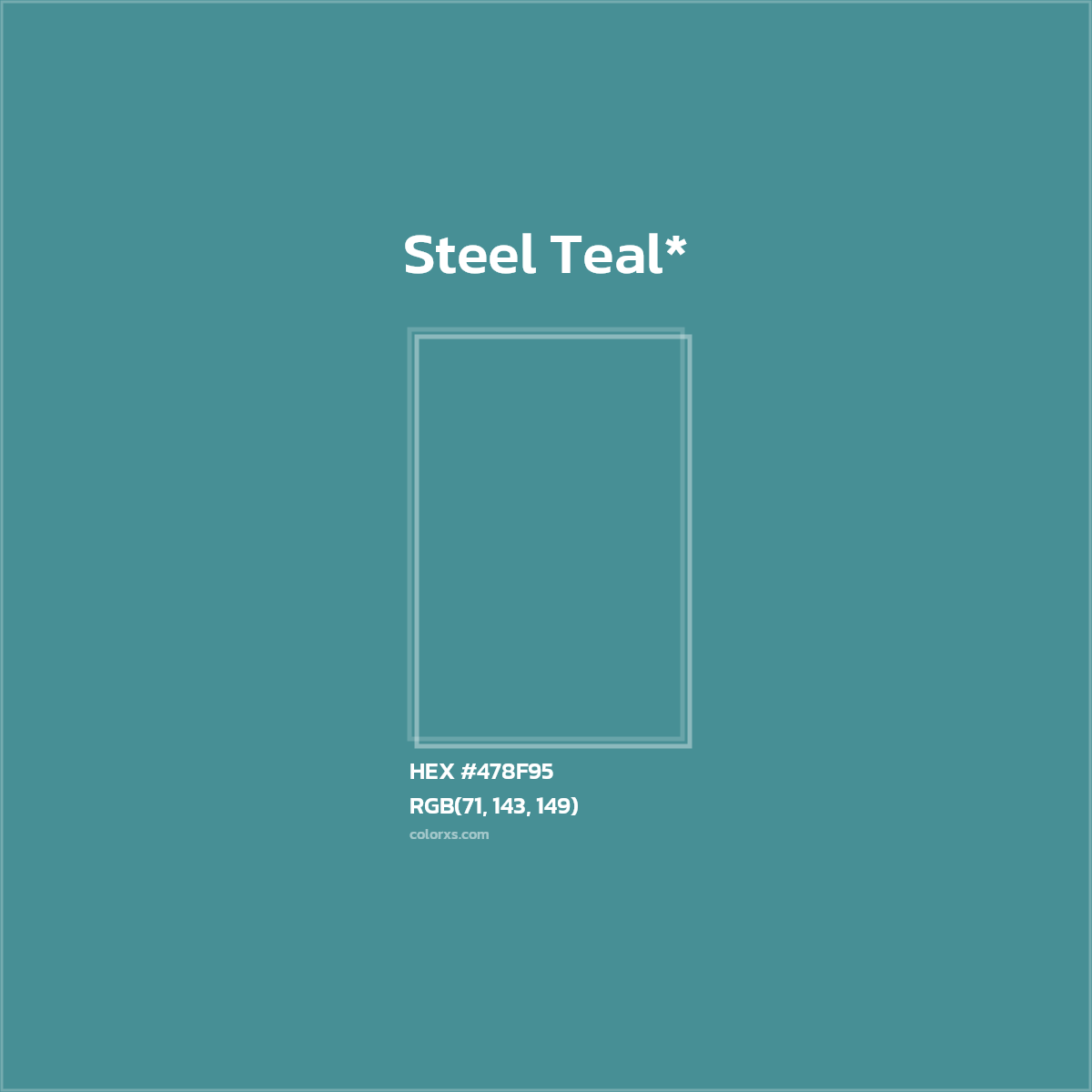 HEX #478F95 Color Name, Color Code, Palettes, Similar Paints, Images