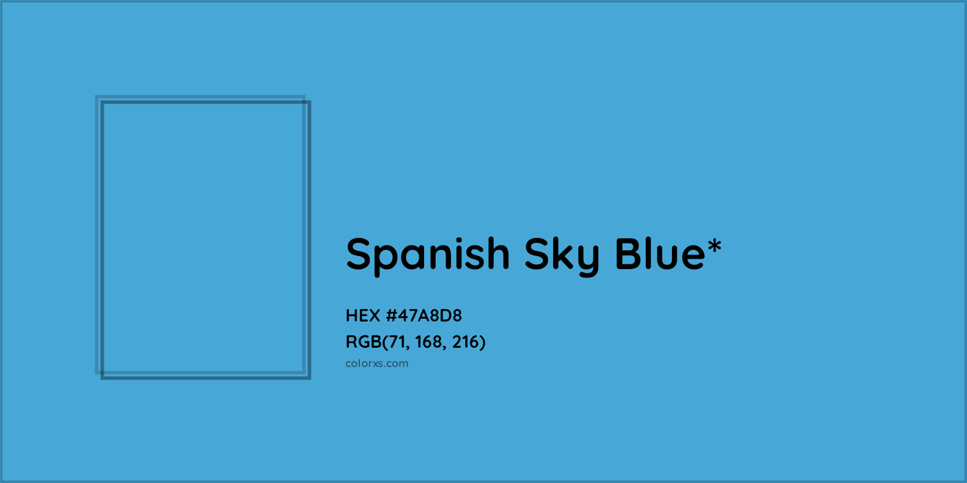 HEX #47A8D8 Color Name, Color Code, Palettes, Similar Paints, Images