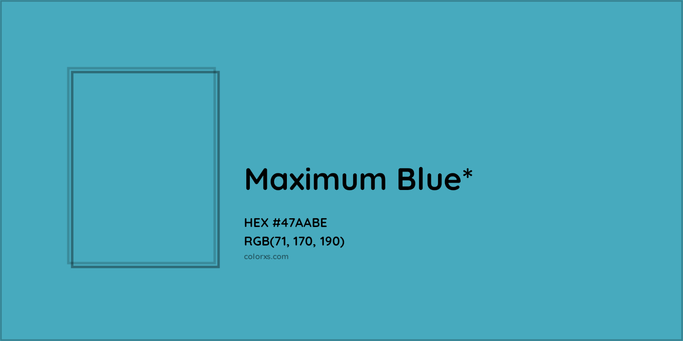 HEX #47AABE Color Name, Color Code, Palettes, Similar Paints, Images