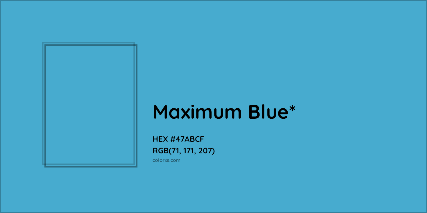 HEX #47ABCF Color Name, Color Code, Palettes, Similar Paints, Images