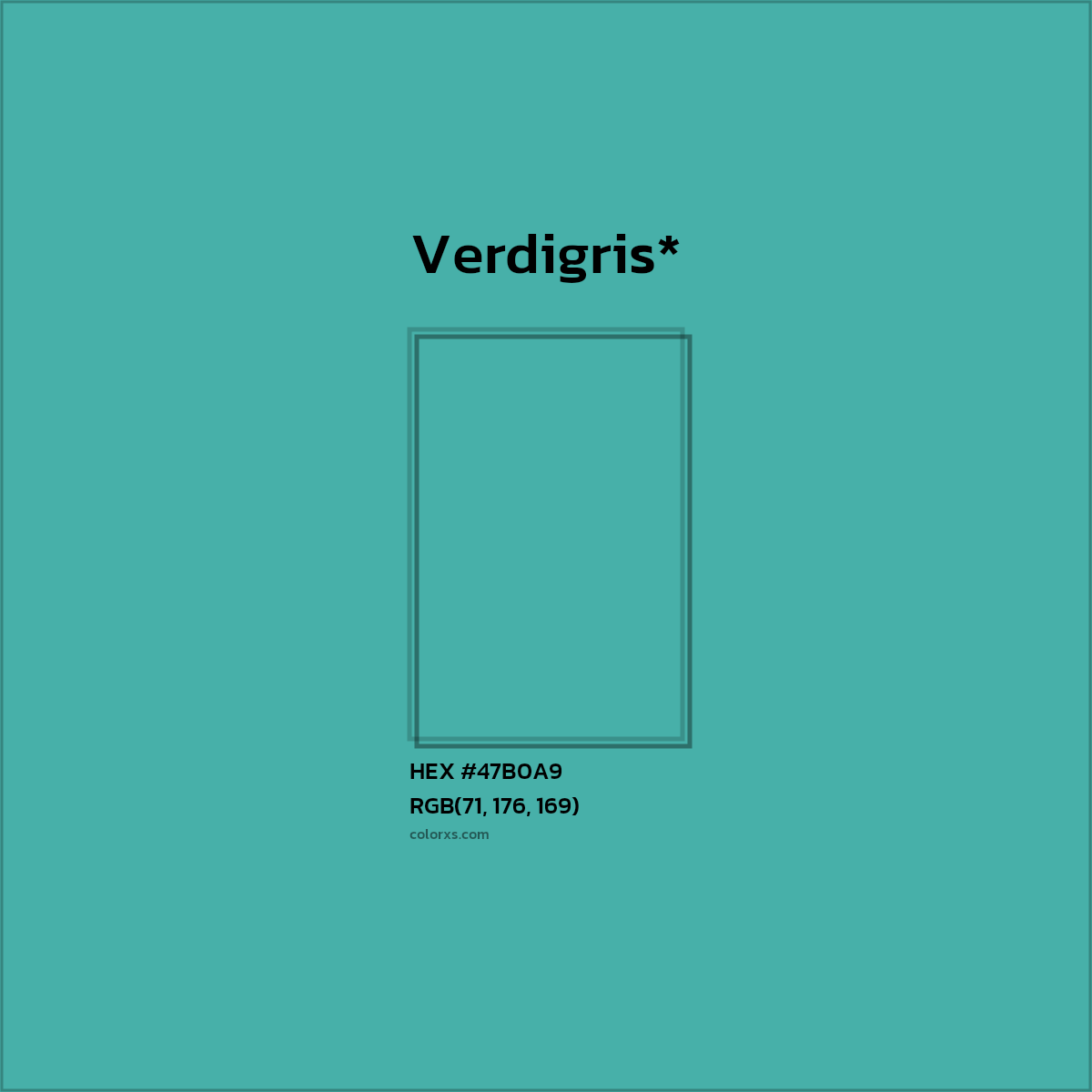 HEX #47B0A9 Color Name, Color Code, Palettes, Similar Paints, Images