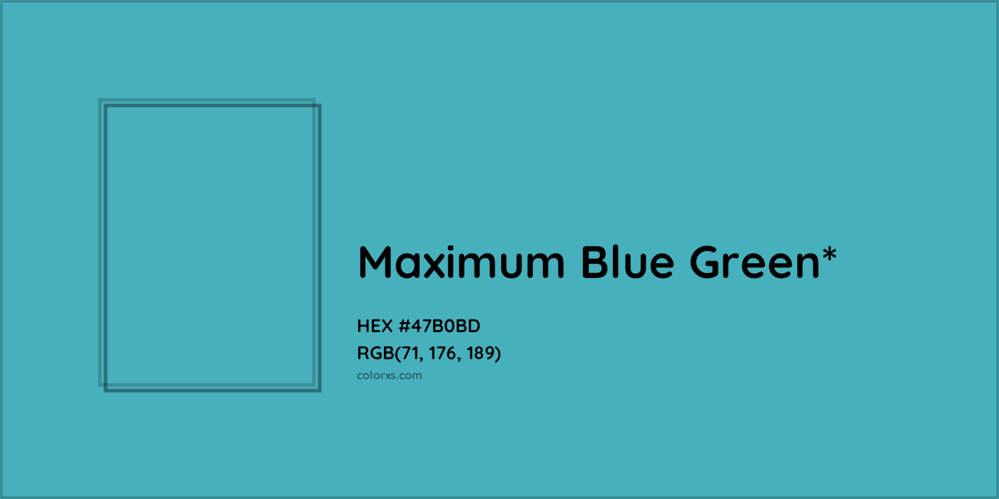 HEX #47B0BD Color Name, Color Code, Palettes, Similar Paints, Images