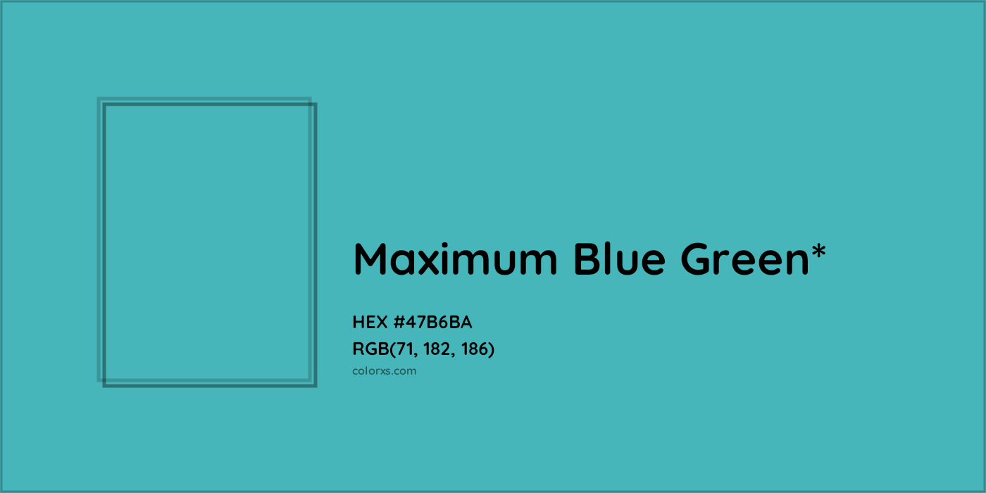 HEX #47B6BA Color Name, Color Code, Palettes, Similar Paints, Images