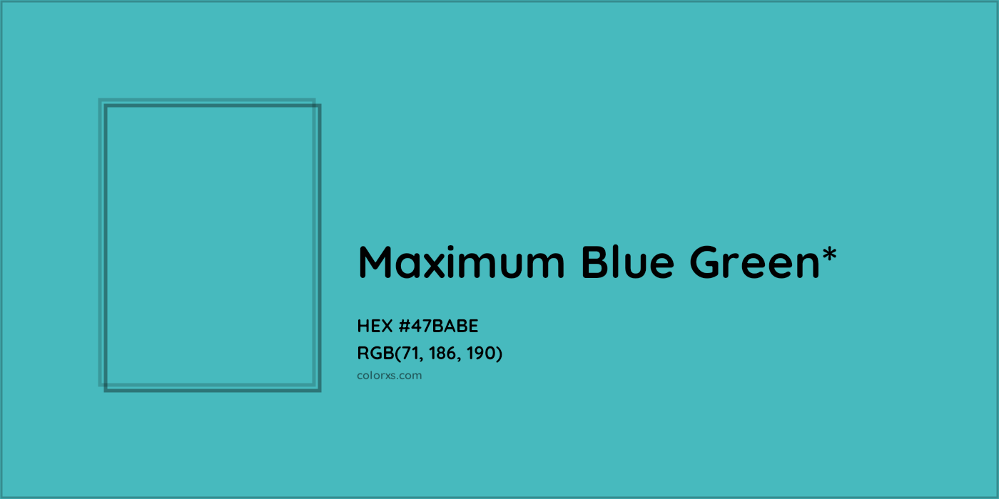 HEX #47BABE Color Name, Color Code, Palettes, Similar Paints, Images
