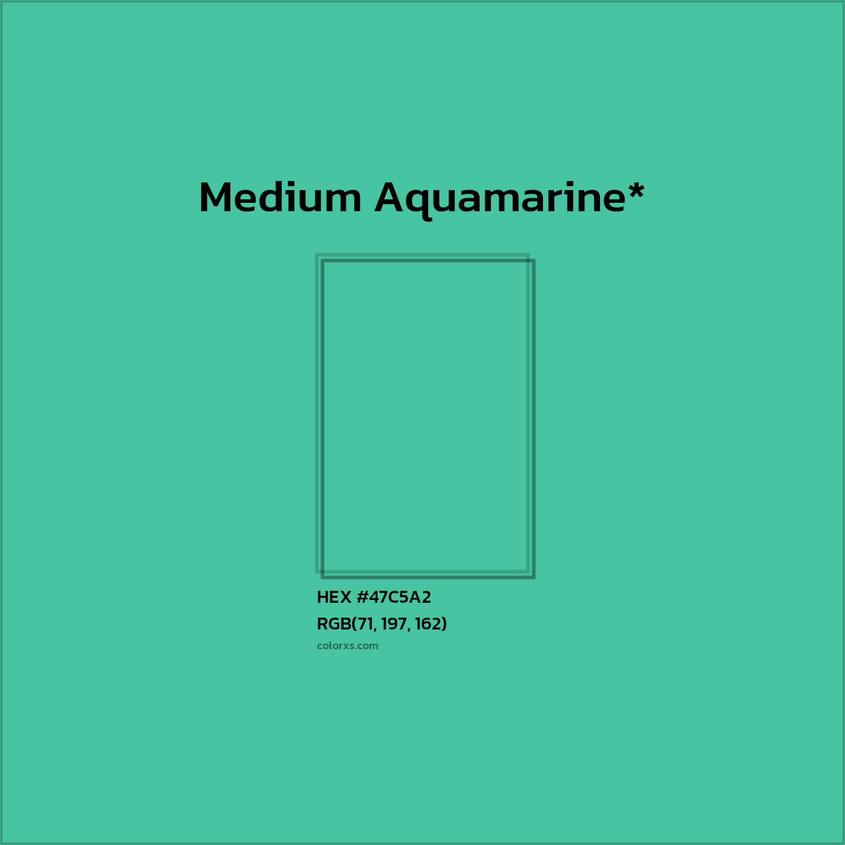 HEX #47C5A2 Color Name, Color Code, Palettes, Similar Paints, Images