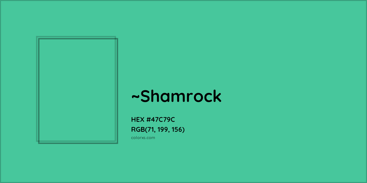 HEX #47C79C Color Name, Color Code, Palettes, Similar Paints, Images