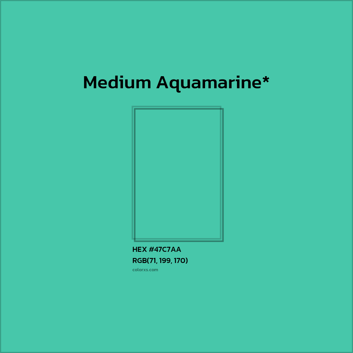 HEX #47C7AA Color Name, Color Code, Palettes, Similar Paints, Images