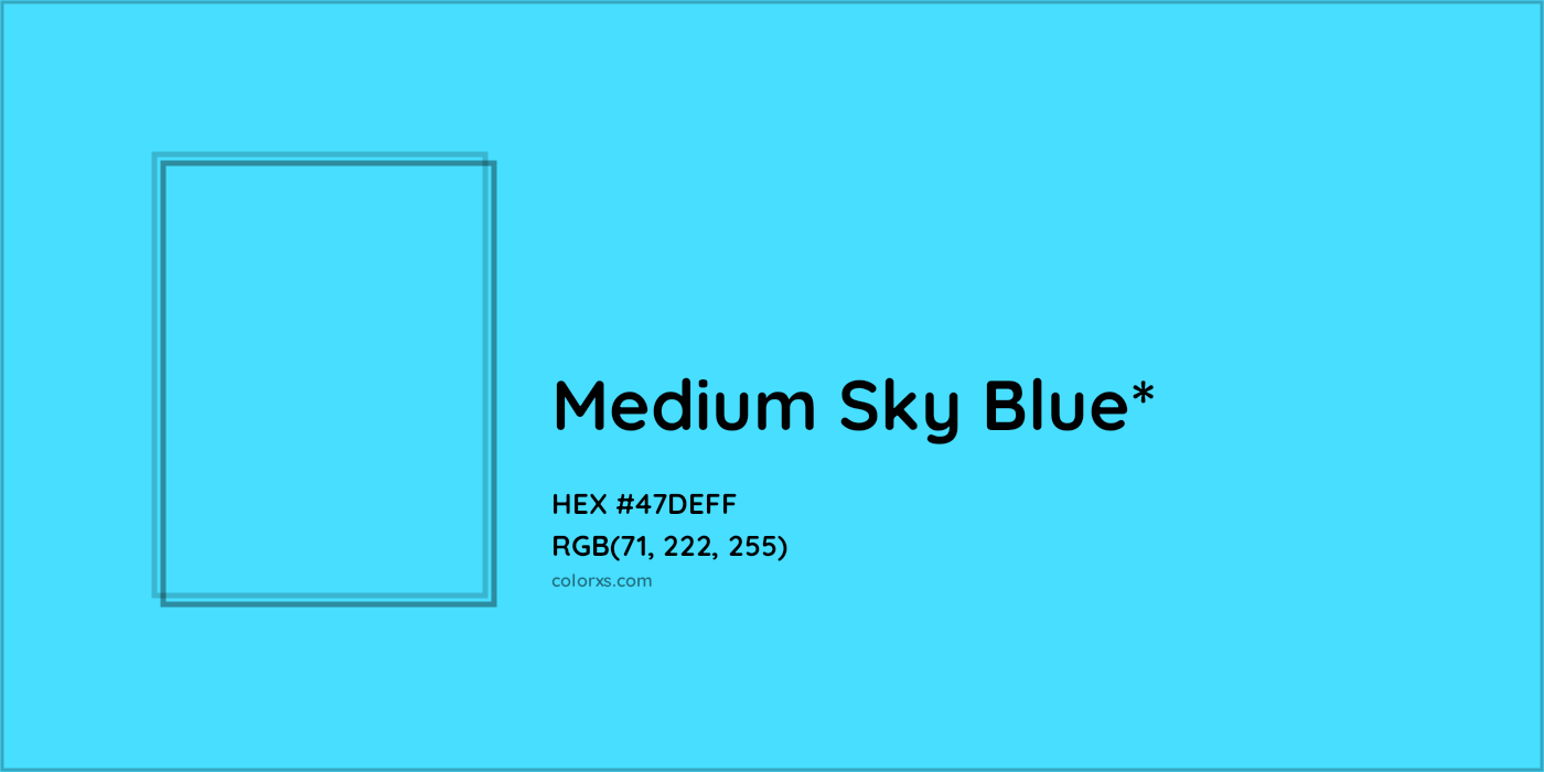 HEX #47DEFF Color Name, Color Code, Palettes, Similar Paints, Images