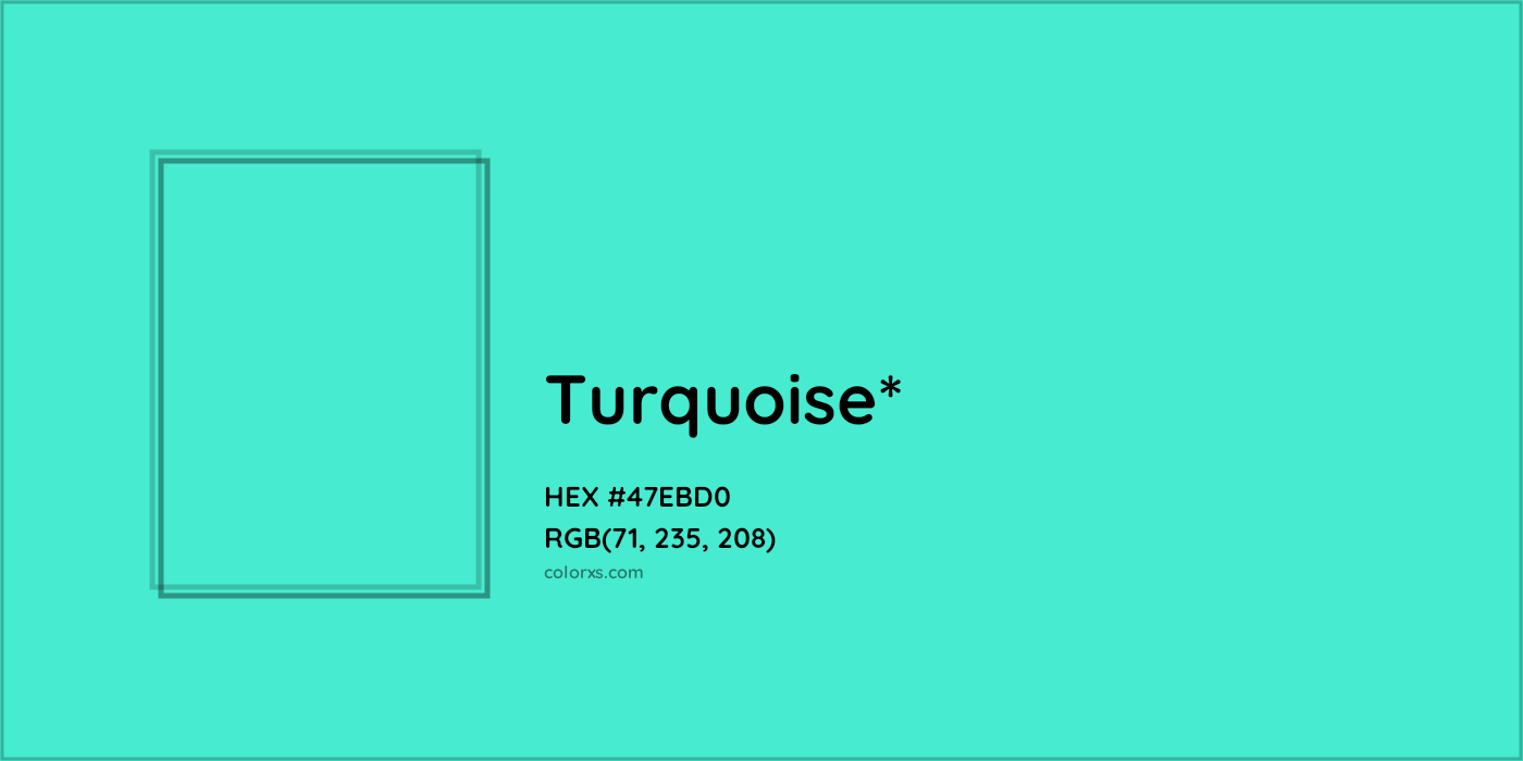 HEX #47EBD0 Color Name, Color Code, Palettes, Similar Paints, Images