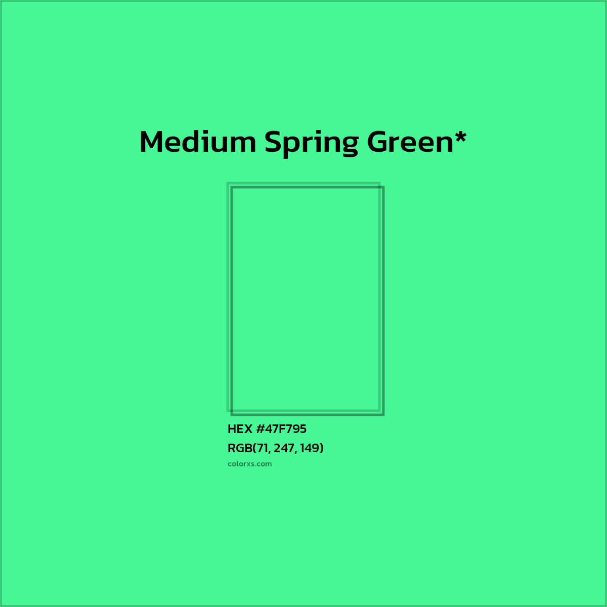HEX #47F795 Color Name, Color Code, Palettes, Similar Paints, Images