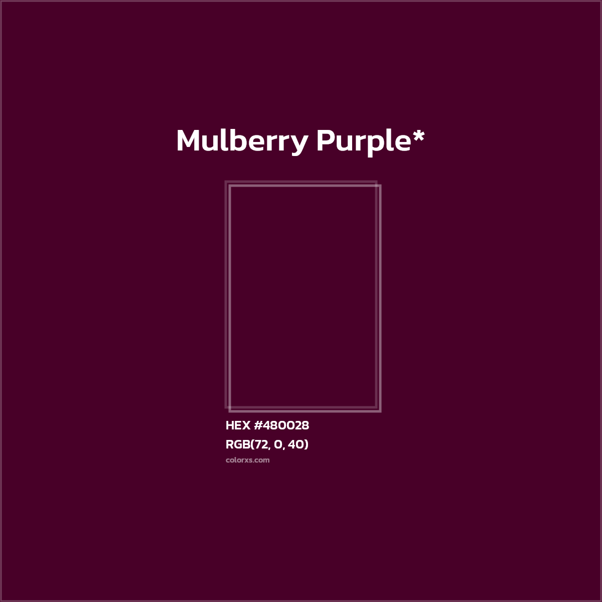 HEX #480028 Color Name, Color Code, Palettes, Similar Paints, Images