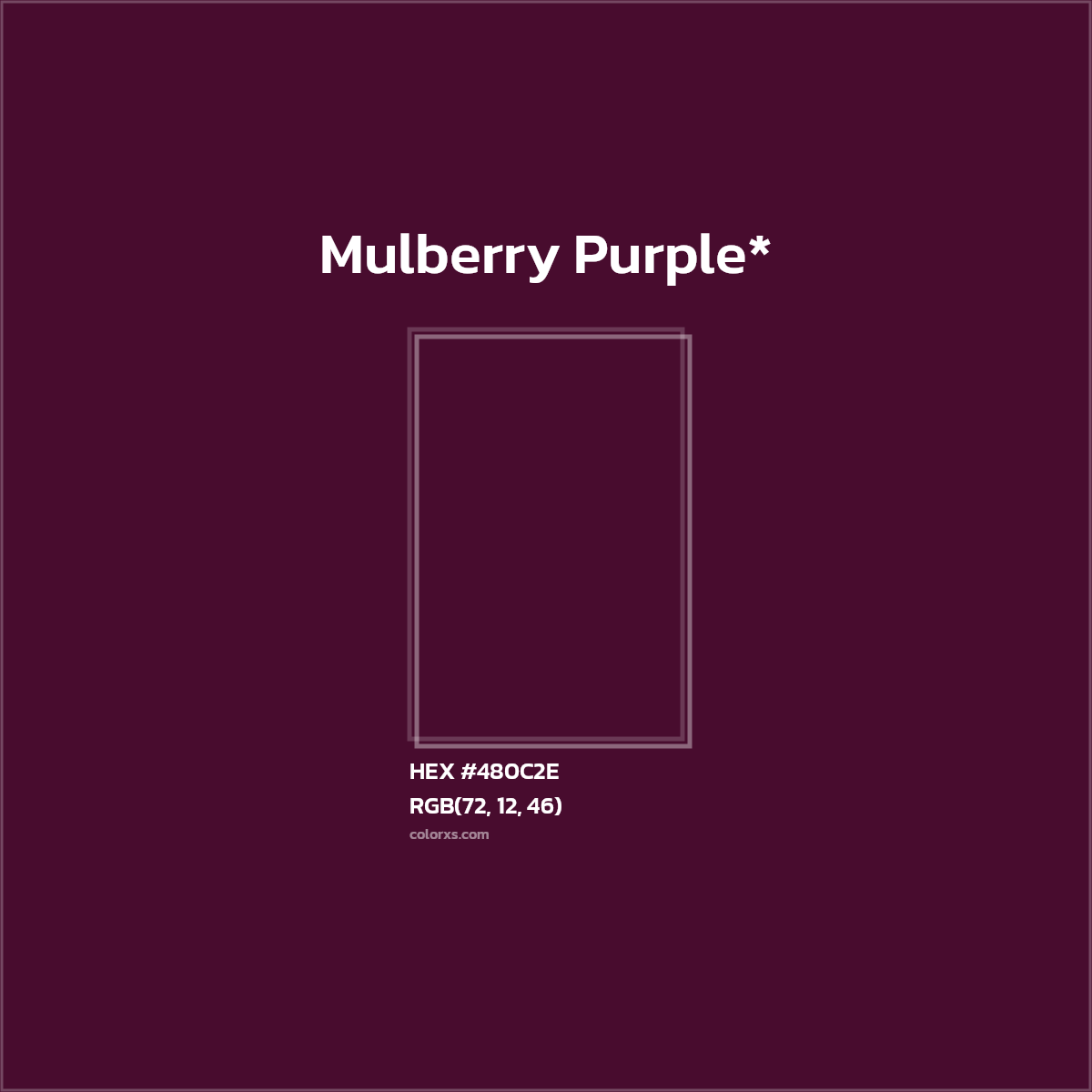 HEX #480C2E Color Name, Color Code, Palettes, Similar Paints, Images