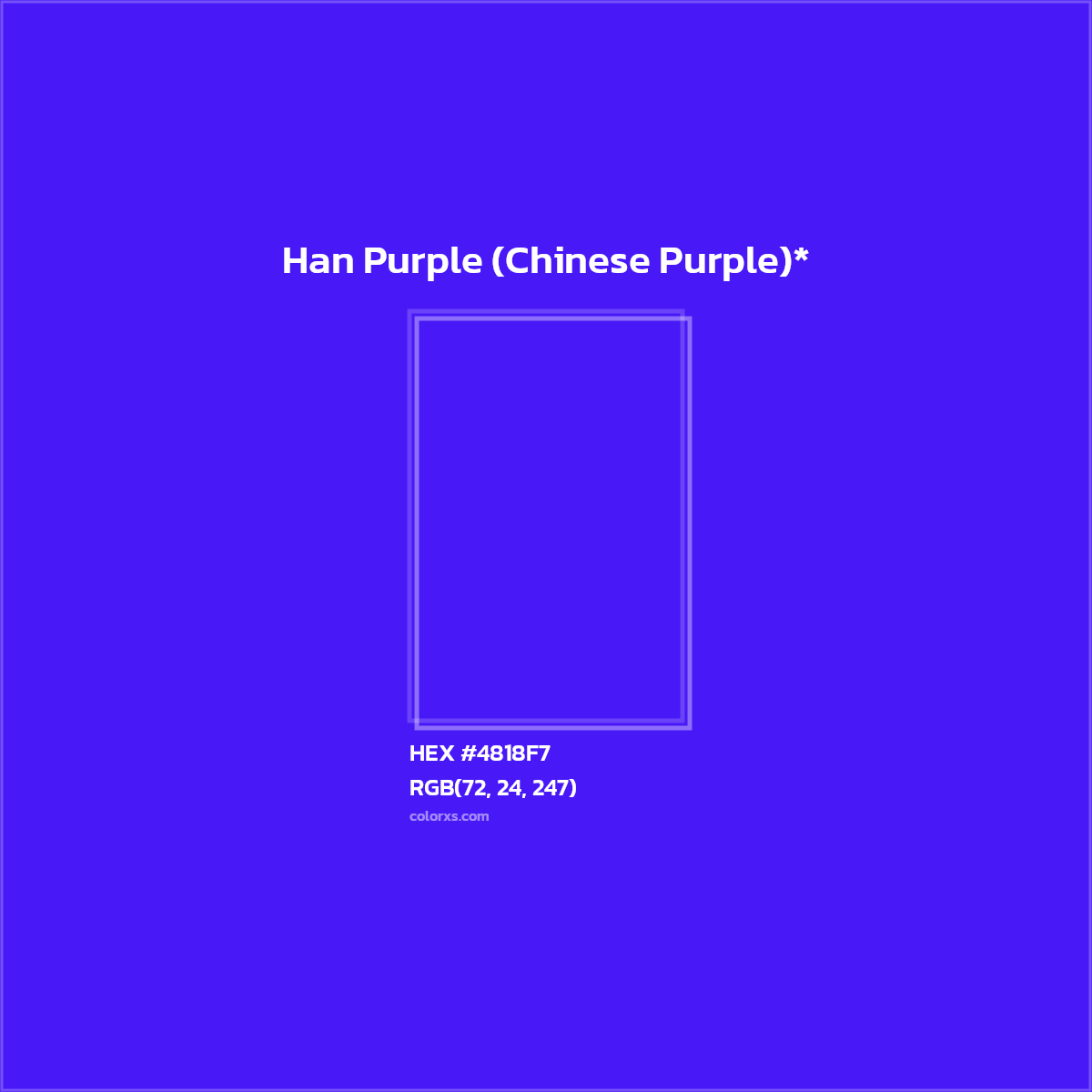 HEX #4818F7 Color Name, Color Code, Palettes, Similar Paints, Images
