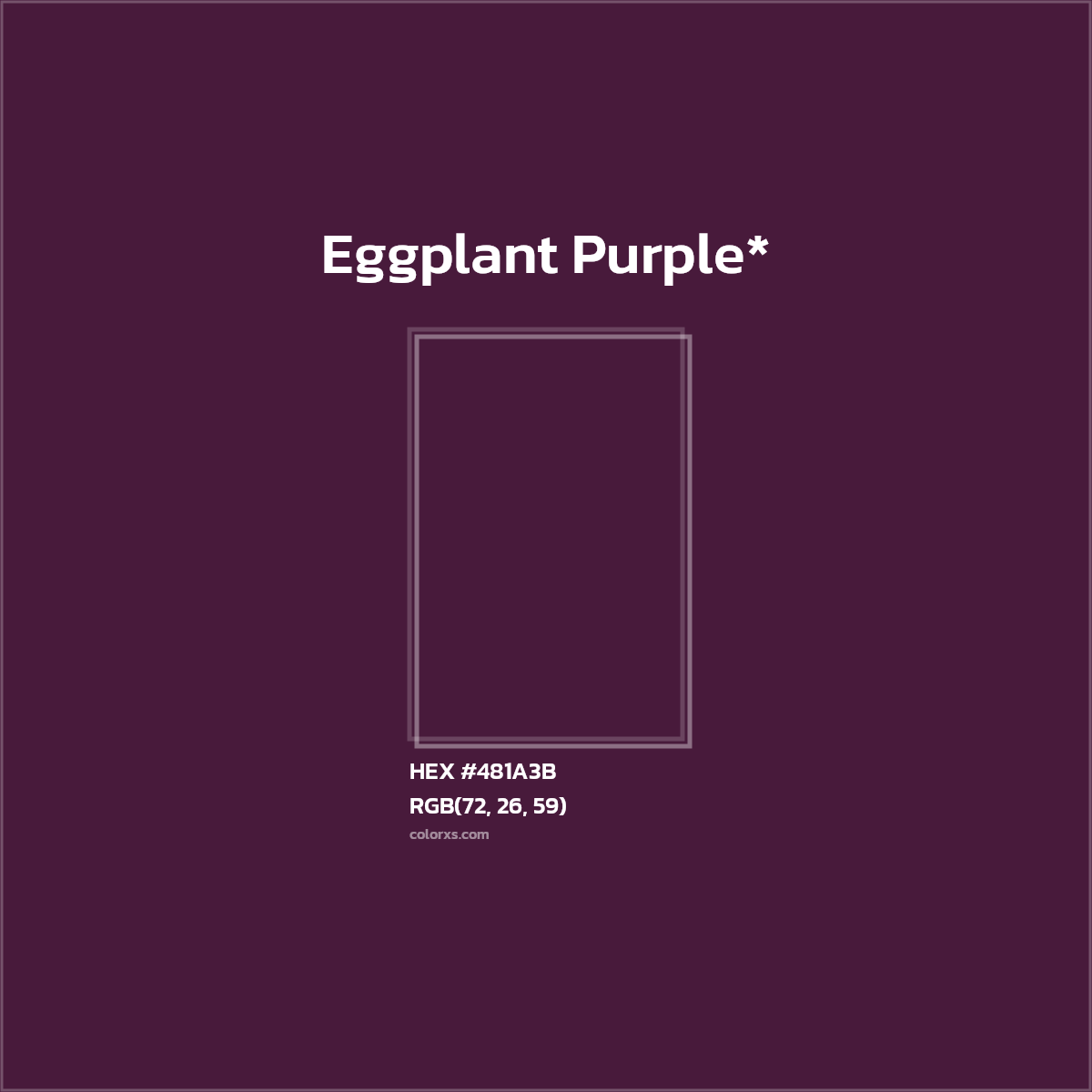 HEX #481A3B Color Name, Color Code, Palettes, Similar Paints, Images