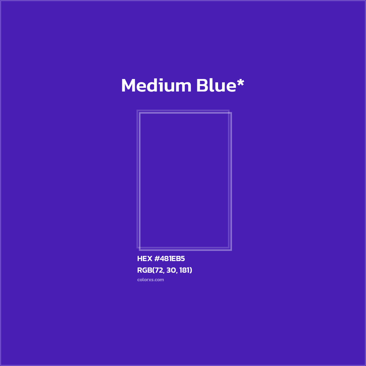 HEX #481EB5 Color Name, Color Code, Palettes, Similar Paints, Images