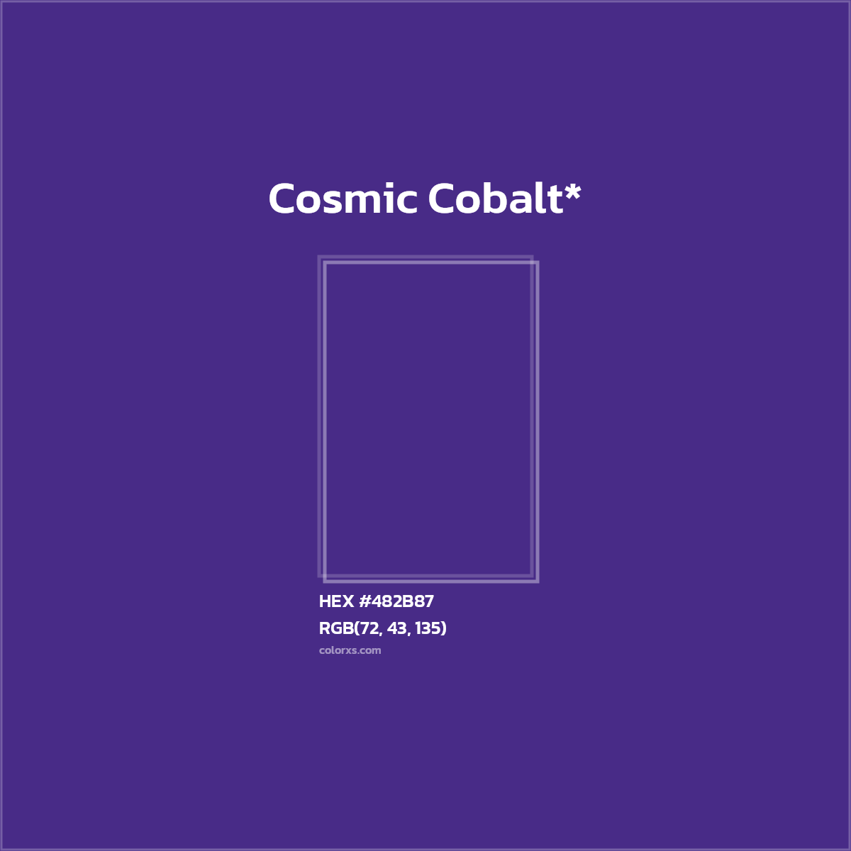 HEX #482B87 Color Name, Color Code, Palettes, Similar Paints, Images