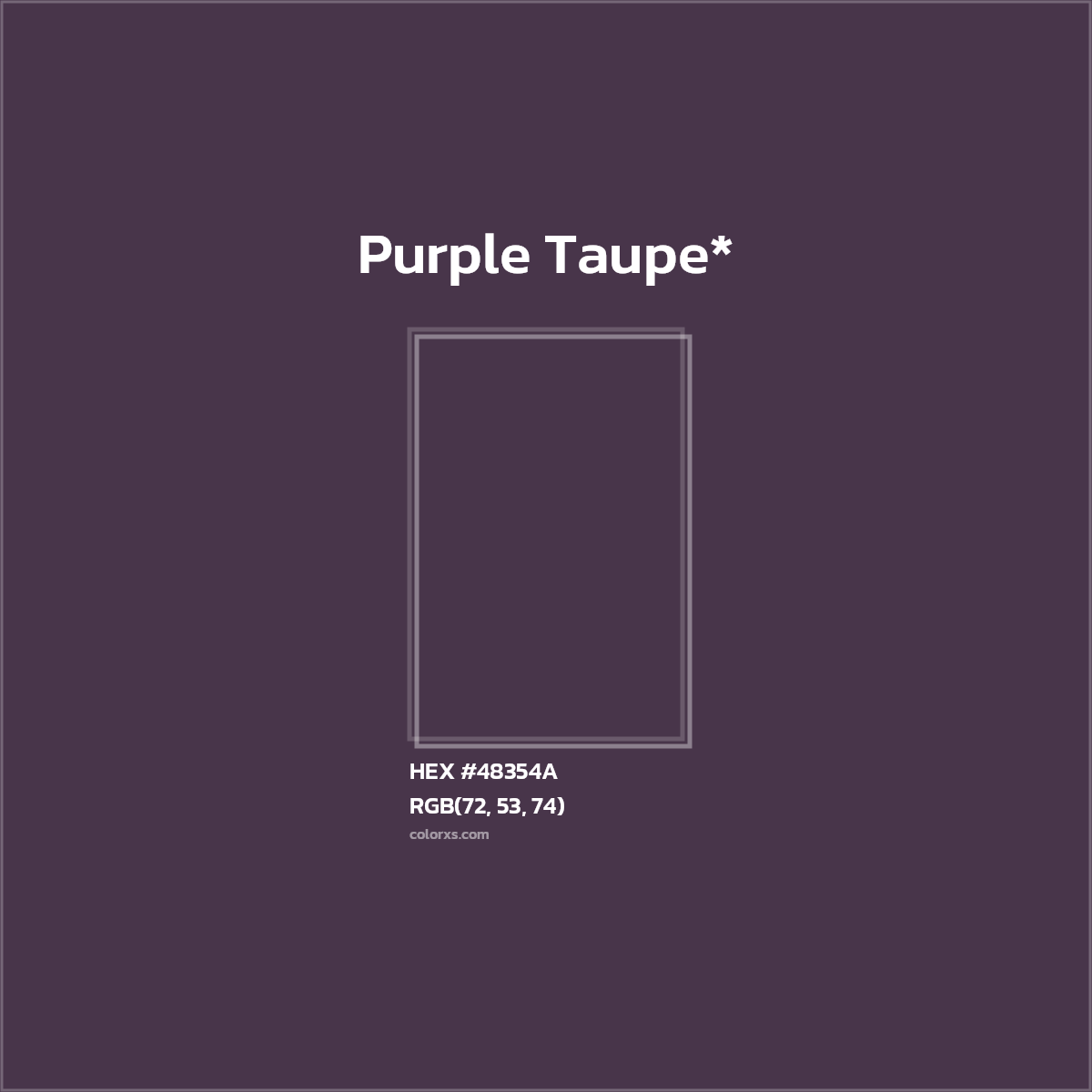HEX #48354A Color Name, Color Code, Palettes, Similar Paints, Images