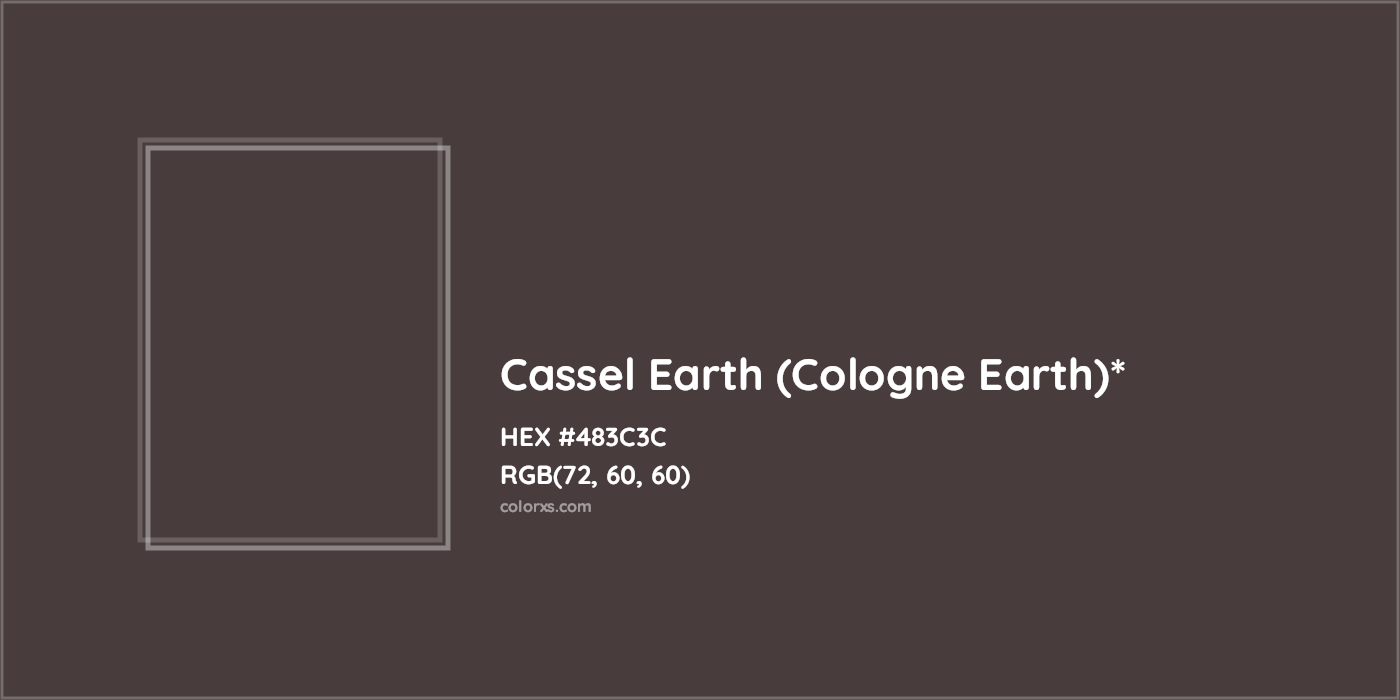 HEX #483C3C Color Name, Color Code, Palettes, Similar Paints, Images