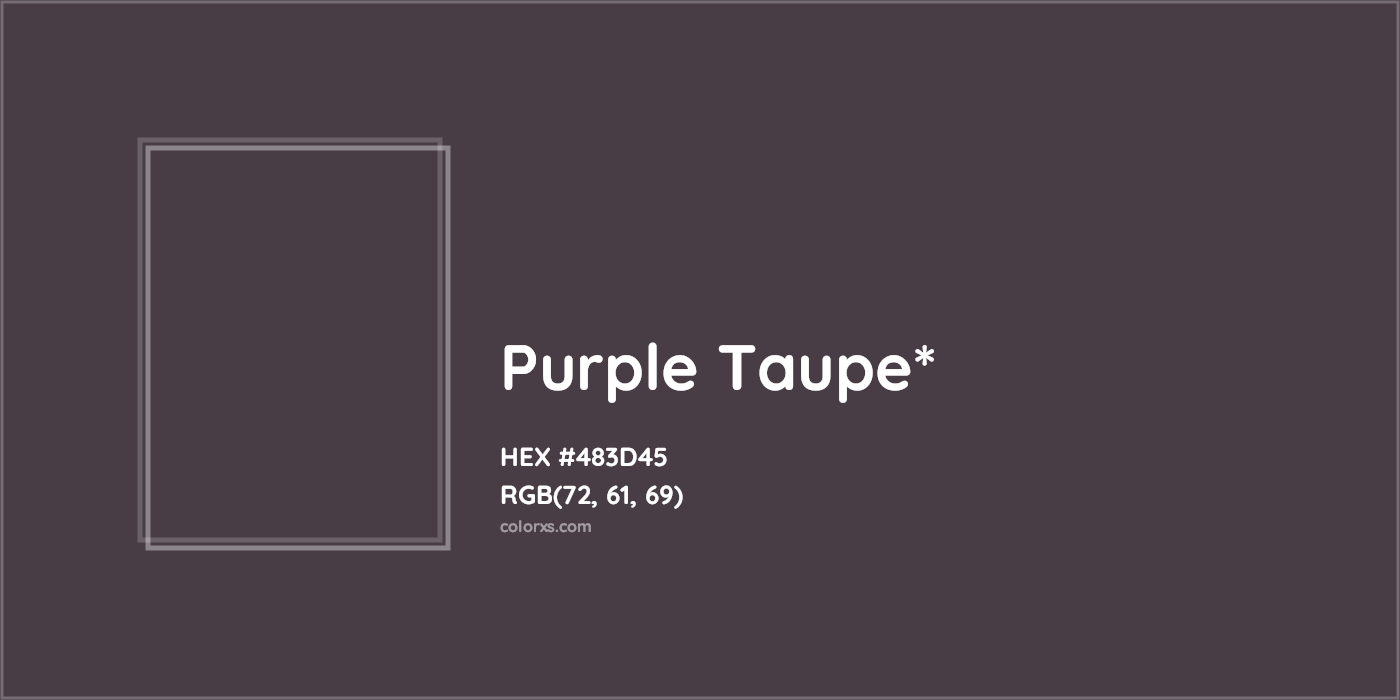 HEX #483D45 Color Name, Color Code, Palettes, Similar Paints, Images