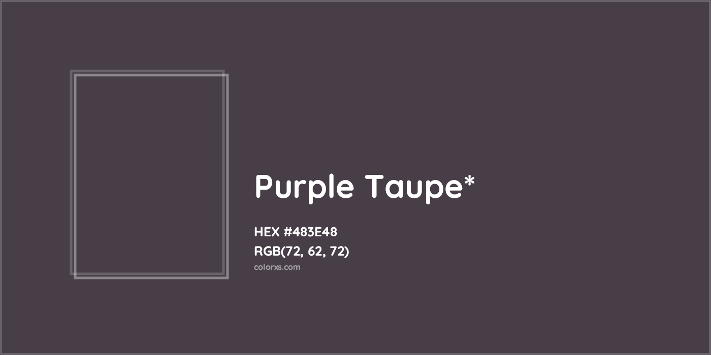 HEX #483E48 Color Name, Color Code, Palettes, Similar Paints, Images
