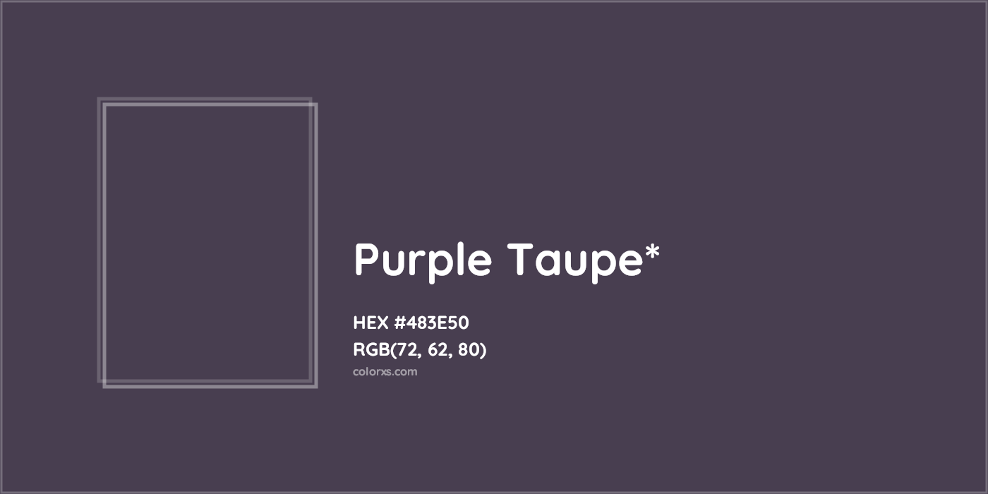 HEX #483E50 Color Name, Color Code, Palettes, Similar Paints, Images