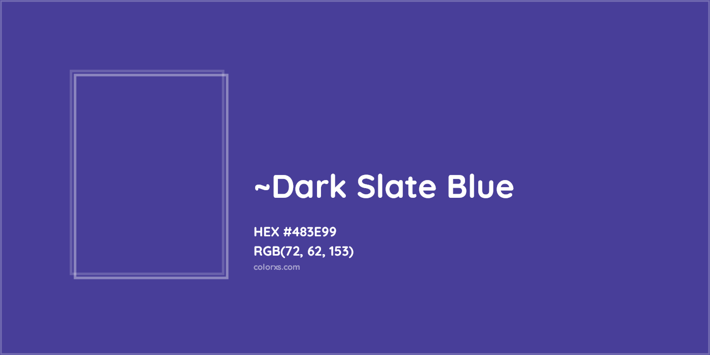 HEX #483E99 Color Name, Color Code, Palettes, Similar Paints, Images