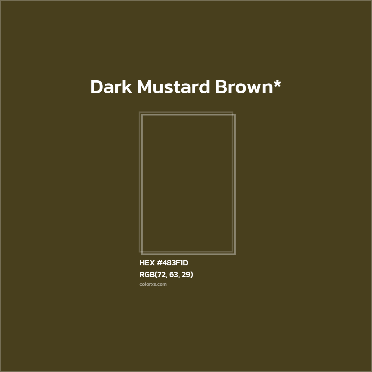 HEX #483F1D Color Name, Color Code, Palettes, Similar Paints, Images