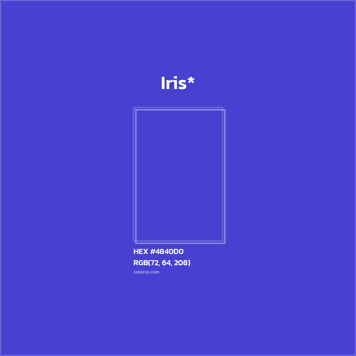 HEX #4840D0 Color Name, Color Code, Palettes, Similar Paints, Images