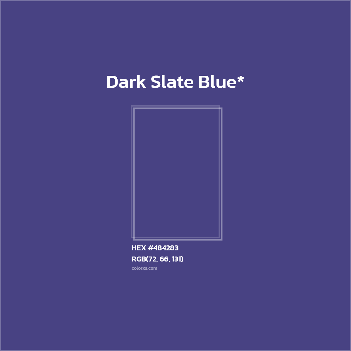 HEX #484283 Color Name, Color Code, Palettes, Similar Paints, Images