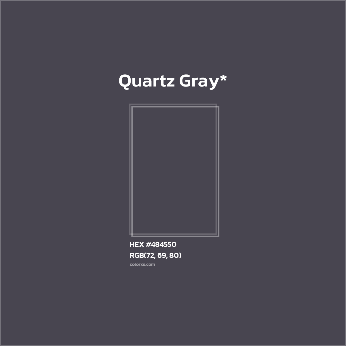 HEX #484550 Color Name, Color Code, Palettes, Similar Paints, Images