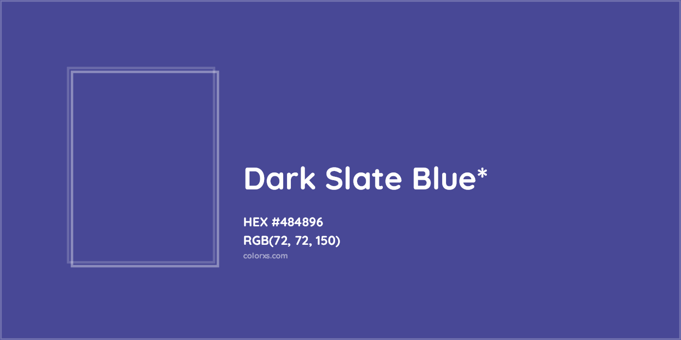 HEX #484896 Color Name, Color Code, Palettes, Similar Paints, Images