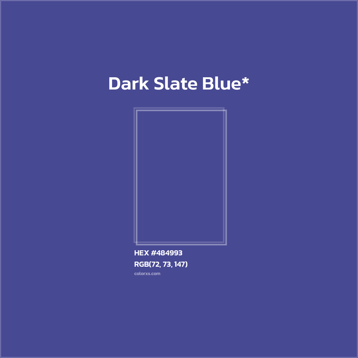 HEX #484993 Color Name, Color Code, Palettes, Similar Paints, Images